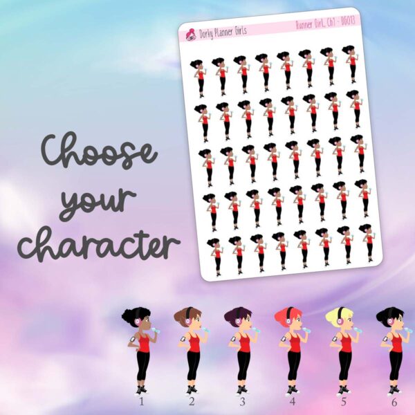 Runner Girl Planner Stickers