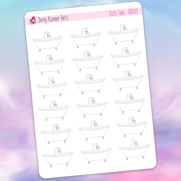 Bath Planner Stickers