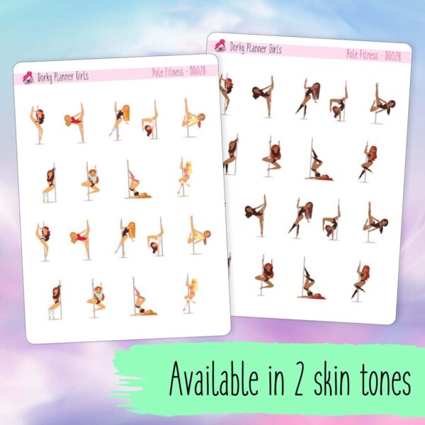 Pole Fitness Planner Stickers