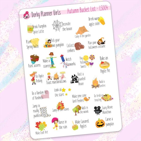 Autumn Bucket List Stickers