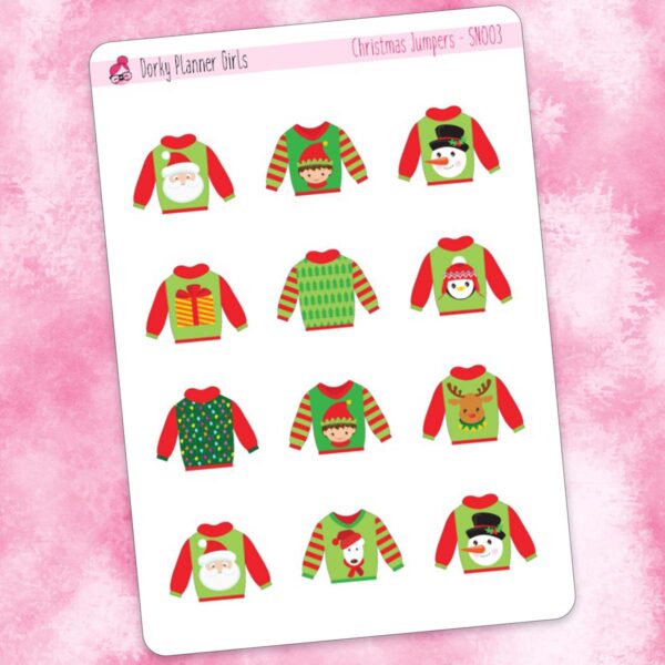 Christmas Jumper Planner Stickers