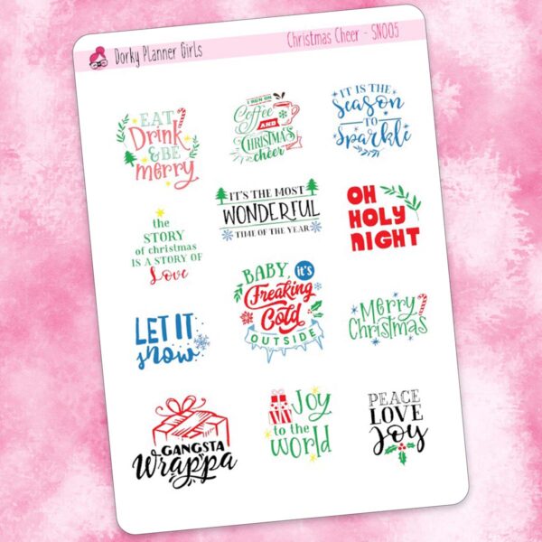 Christmas Cheer Planner Stickers