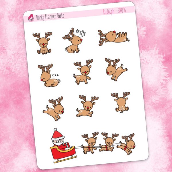 Rudolph Planner Stickers