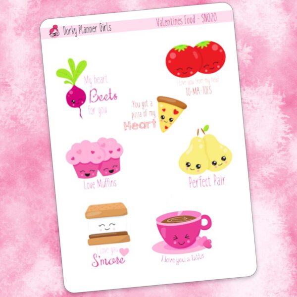 Valentines Foods Planner Stickers