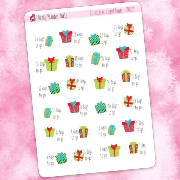 Christmas Countdown Stickers