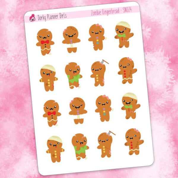 Zombie Gingerbread Planner Stickers