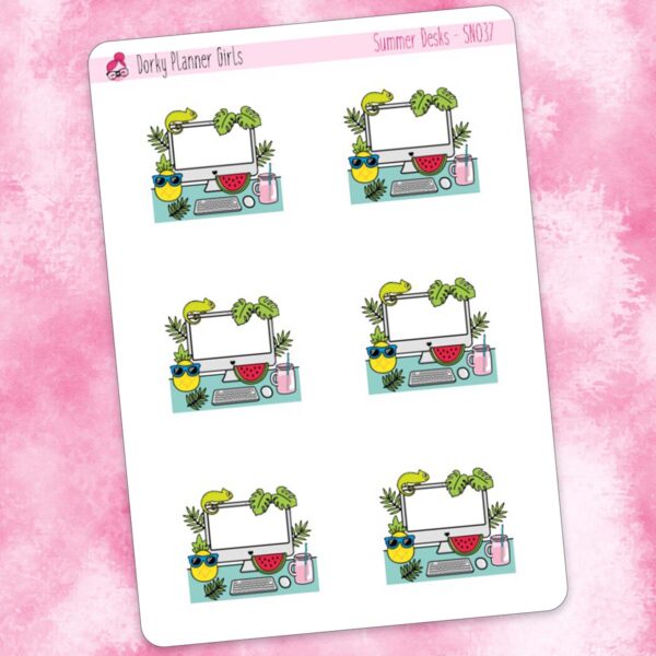 Summer Desks Planner Stickers