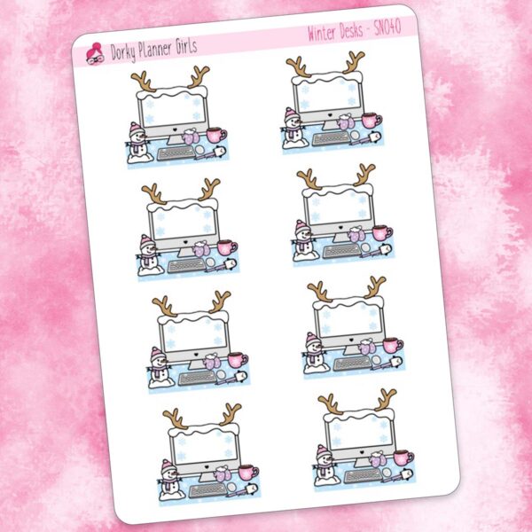 Winter Desks Planner Stickers