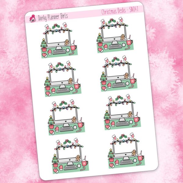 Christmas Desks Planner Stickers