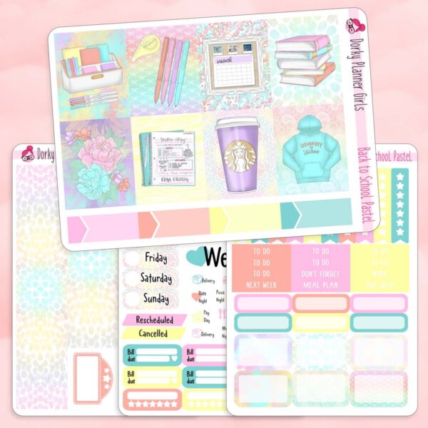 Back to School Pastel Weekly Kit