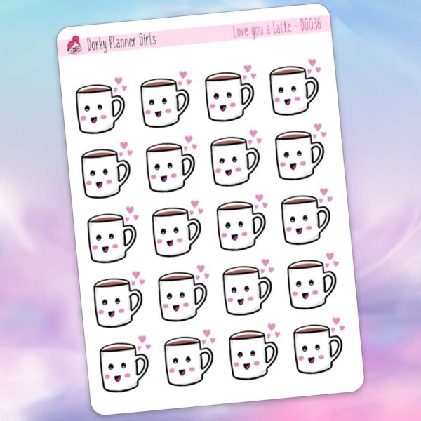 Love You a Latte Planner Stickers