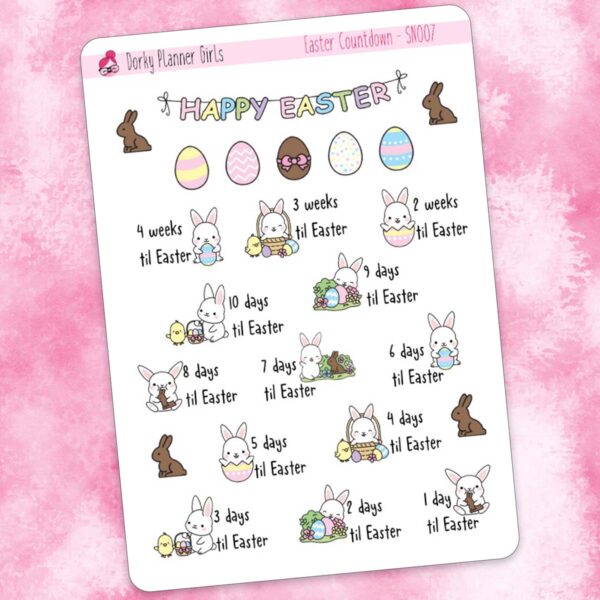 Easter Countdown Stickers