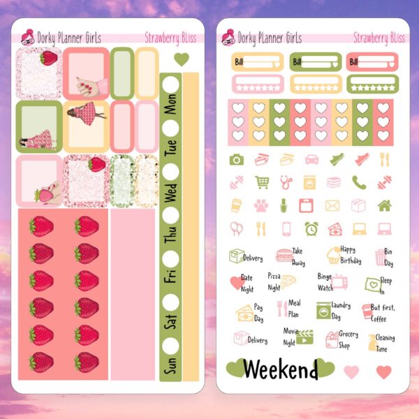 Strawberry Bliss Hobonichi Weeks Kit