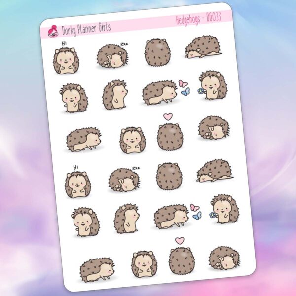 Hedgehogs Planner Stickers