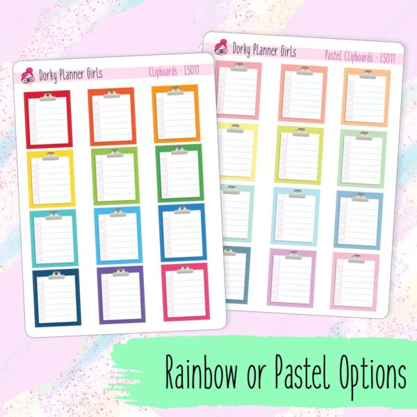 Clipboard Planner Stickers