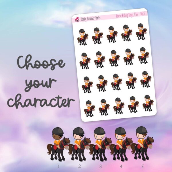 Horse Riding Boys Planner Stickers