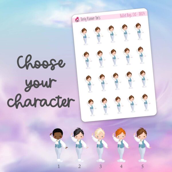 Ballet Boys Planner Stickers