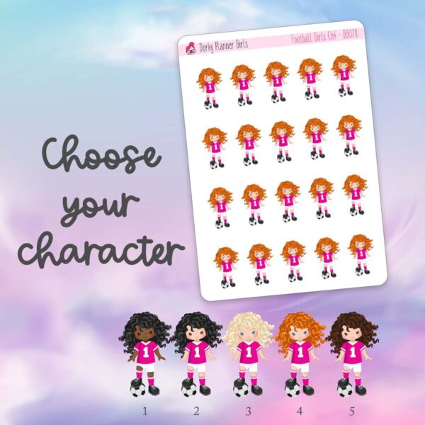 Football Girls Planner Stickers