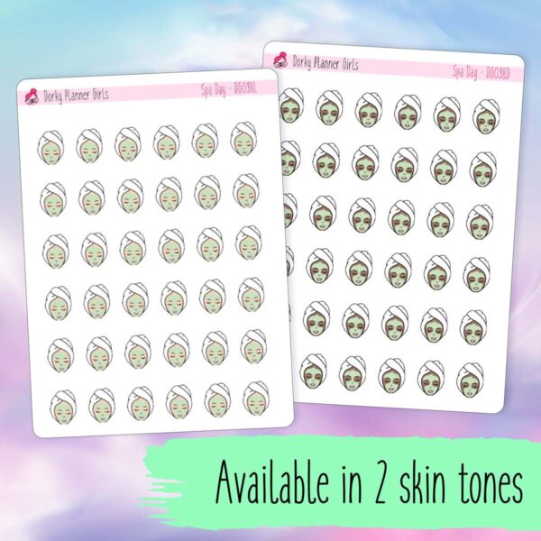 Spa Day Planner Stickers