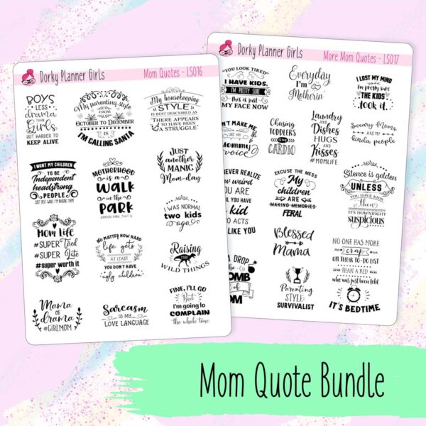 Mom Quotes Stickers Bundle