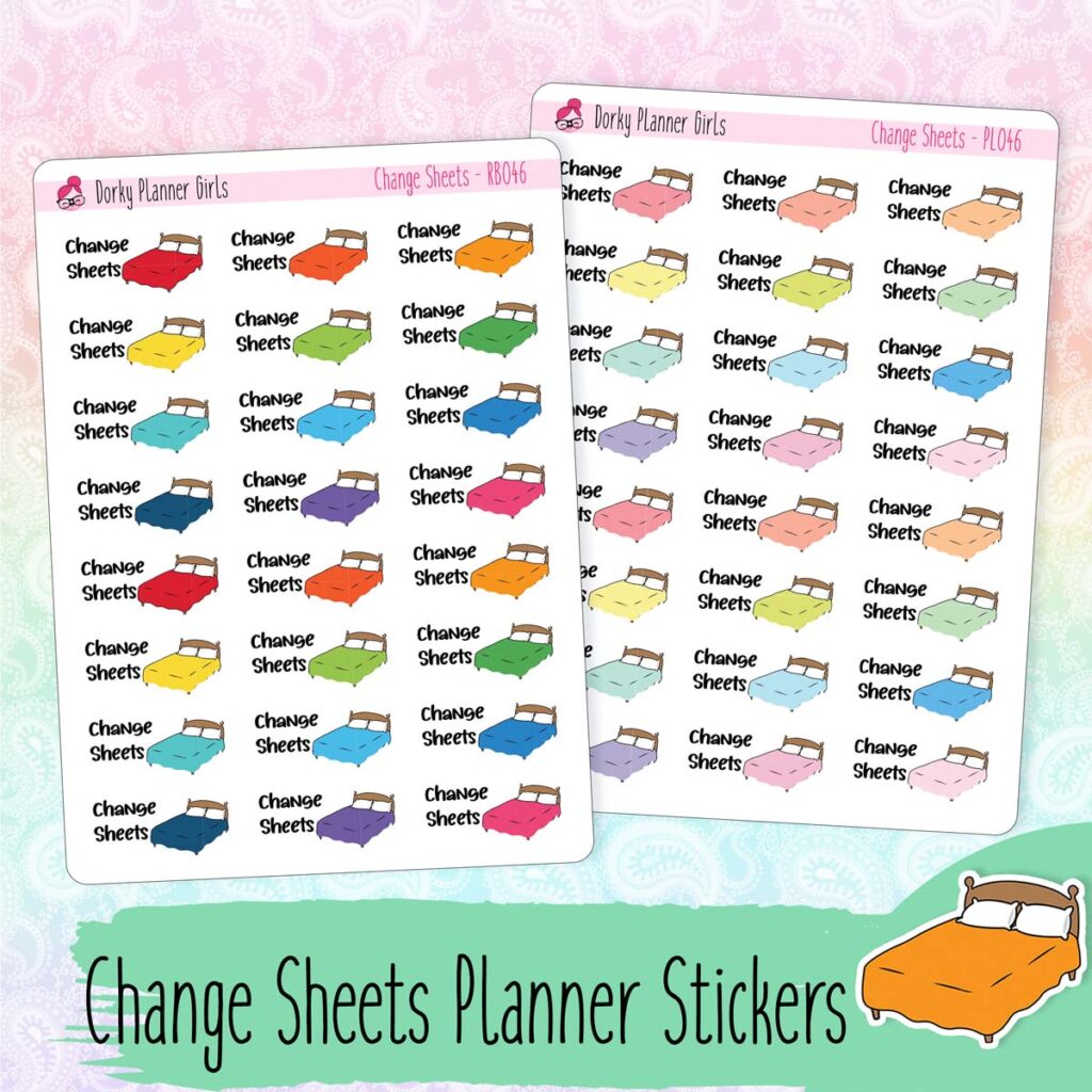 Change Sheets Planner Stickers – Dorky Planner Girls