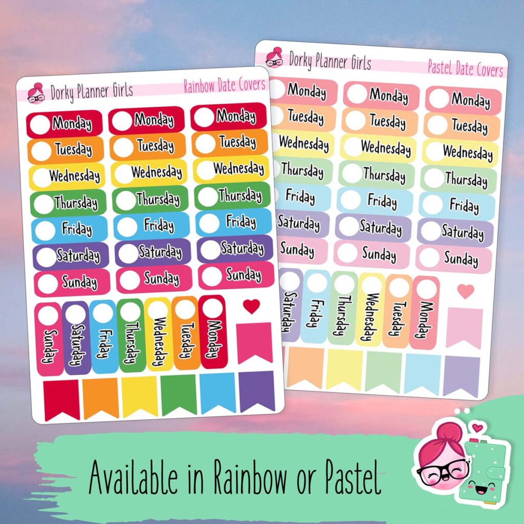 Classic 7x9 Planner Date Covers Dorky Planner Girls