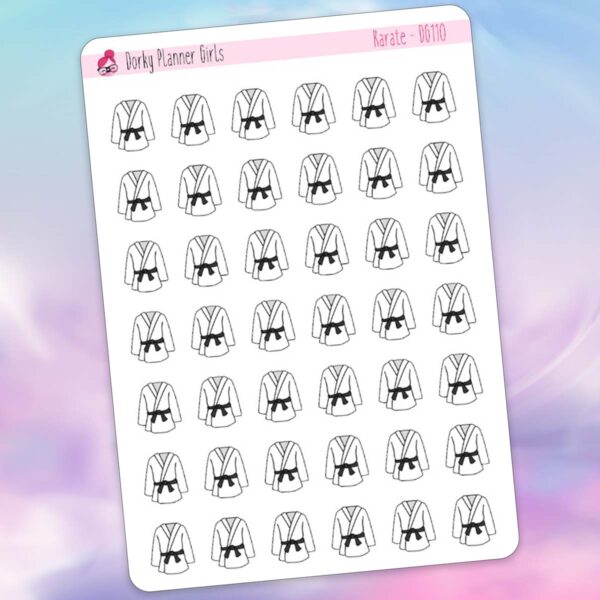 Karate Planner Stickers