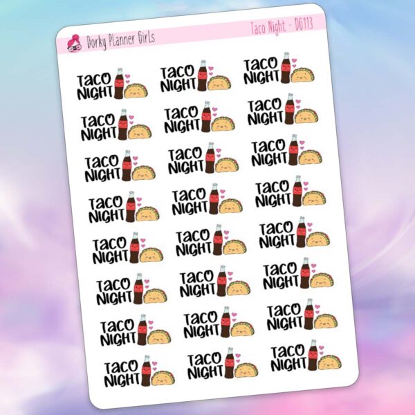 Taco Night Planner Stickers