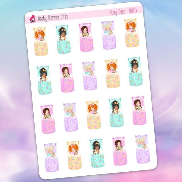 Sleepover Planner Stickers