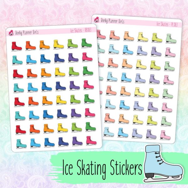 Ice Skate Planner Stickers