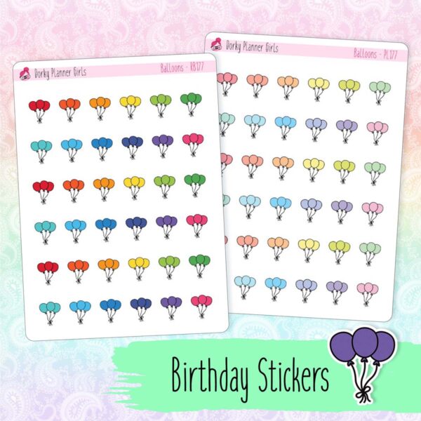 Balloons Planner Stickers