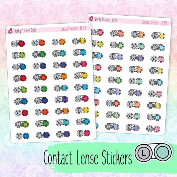 Contact Lenses Planner Stickers