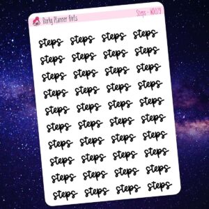 Steps Script Stickers
