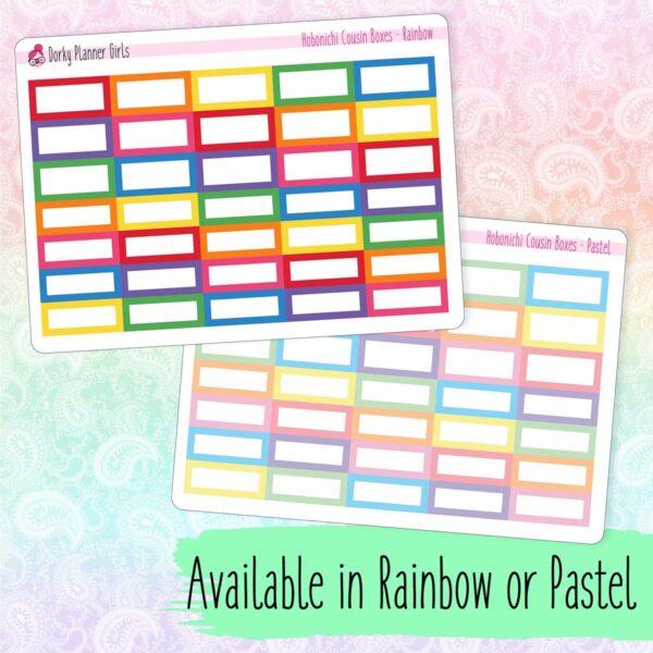 Hobonichi Cousin Boxes Stickers