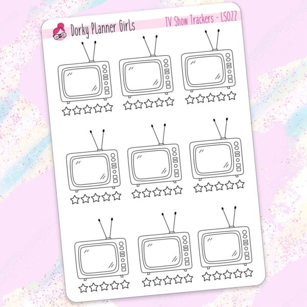 TV show tracker stickers