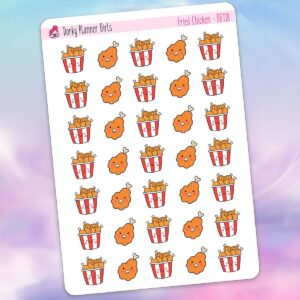 Fried Chicken Planner Stickers