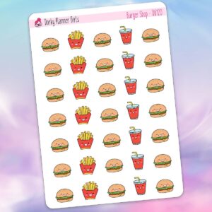 Burger Shop Planner Stickers