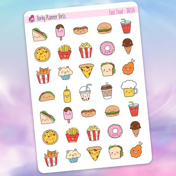 Fast Food Planner Stickers