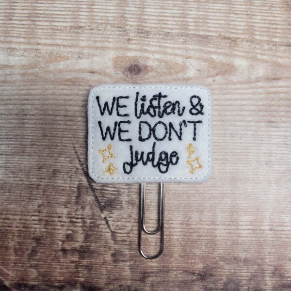 We Listen and We Don't Judge Planner Clip
