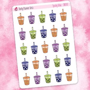 Spooky Boba Planner Stickers