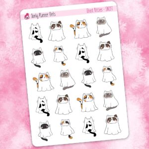 Ghost Kitties Planner Stickers