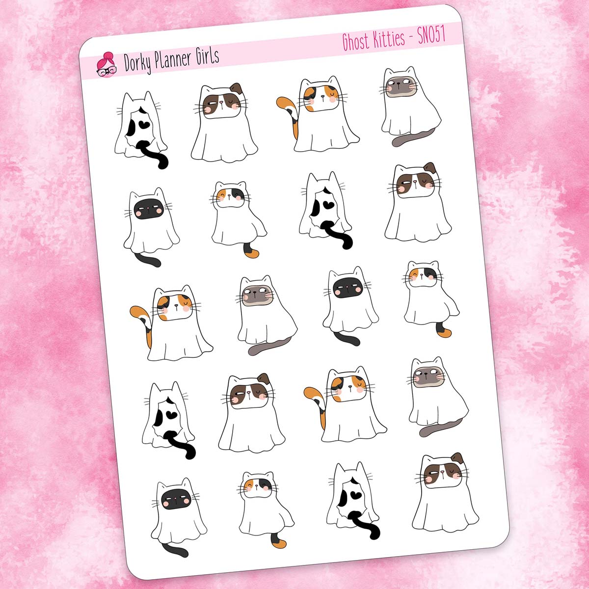Ghost Kitties Planner Stickers