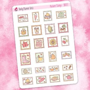 Autumn Stamps Planner Stickers