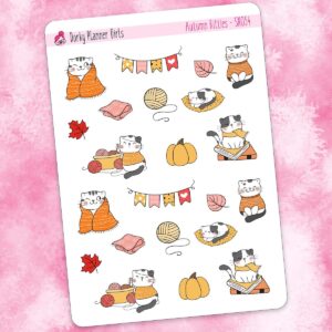 Autumn Kitties Planner Stickers