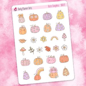 Retro Pumpkins Planner Stickers