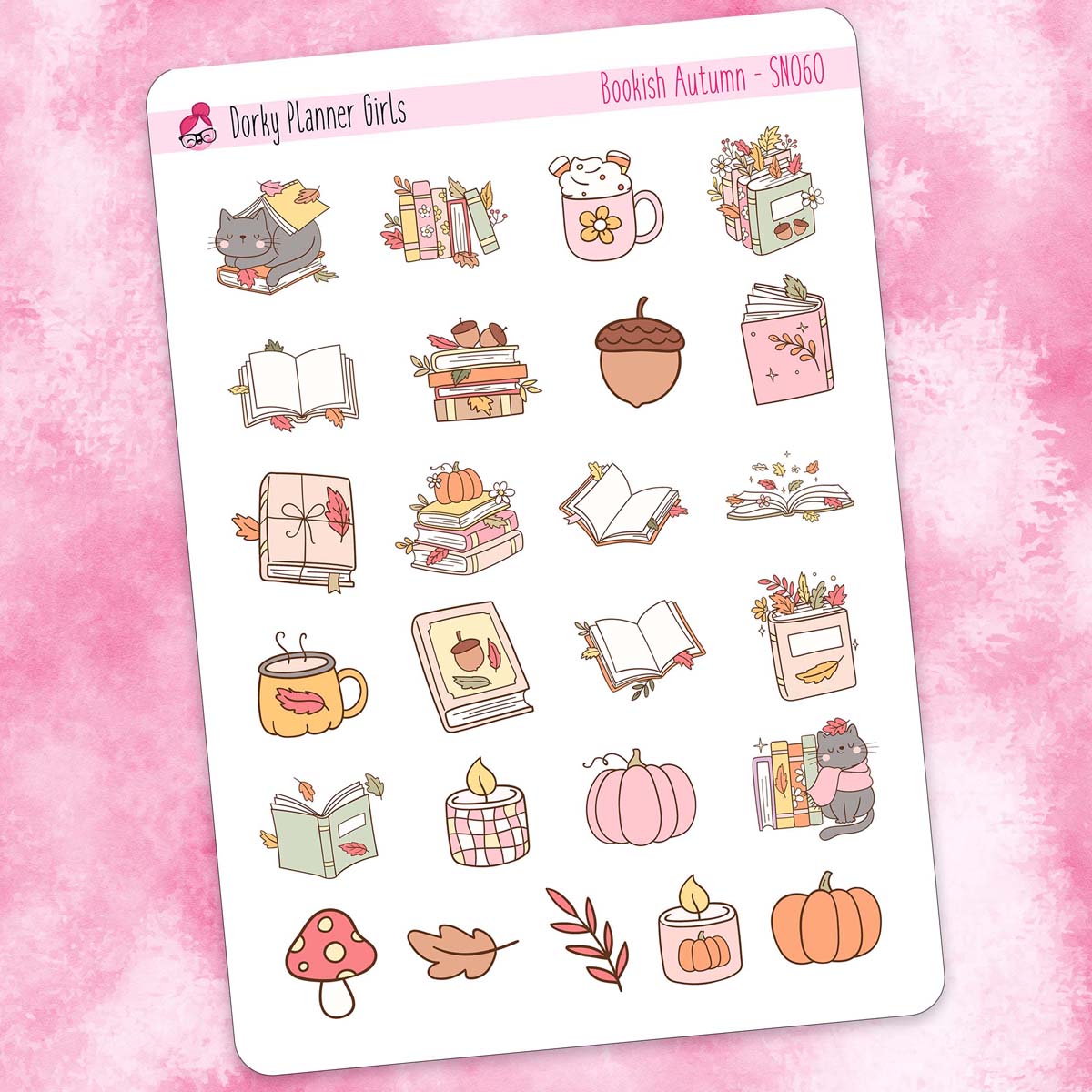 Bookish Autumn Planner Stickers