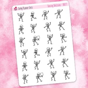 Dancing Skeletons Planner Stickers