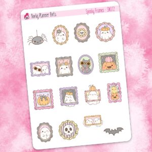 Spooky Frames Planner Stickers