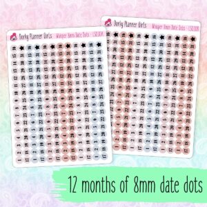 8mm Date Dot Stickers - Whisper