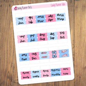 Mini Monthly Tabs - Candy